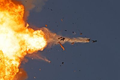 View of Beirut as Hezbollah retaliates with rocket barrage after Israeli strikes