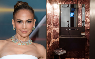 Jennifer Lopez's Powder Room Makes a Case for Dim Bathroom Lighting, and Designers Love Its Chic "Members' Club" Feel