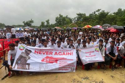 Rohingya refugees mark the anniversary of their exodus and demand a safe return to Myanmar