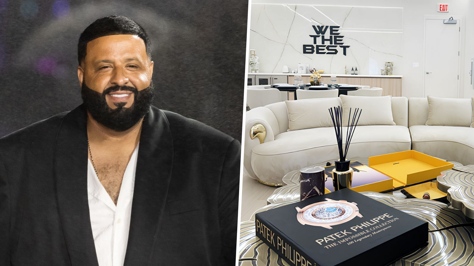 DJ Khaled’s jet hangar uses luxurious, minimalist colors…