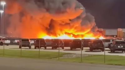 Huge Fire at Rivian Plant Destroys Dozens of EVs