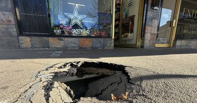 Sinkhole opens up on Hunter Street footpath