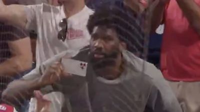 Joel Embiid Recording Bryce Harper's Phillies Walk-Off Was Peak Sports Fan Moment