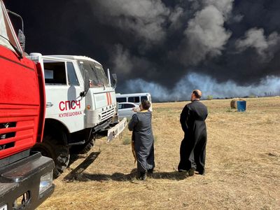 Fire rages at oil depot in Russia’s Rostov after Ukraine drone attack