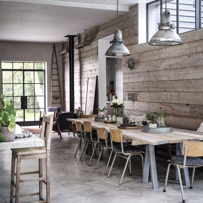 This former vicarage in the countryside has been given a New York loft style overhaul