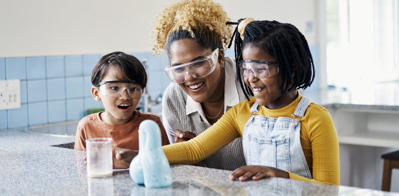 Children Playing Using Science Math And Technology Playing technology games and making science fun helps…