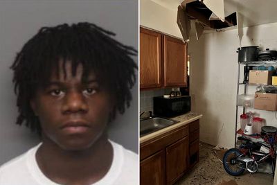 Murder suspect captured after falling through the ceiling of attic he was hiding in