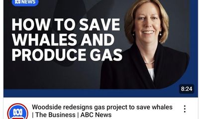 ‘How to save whales and produce gas’: ABC changes headline of interview with Woodside CEO Meg O’Neill