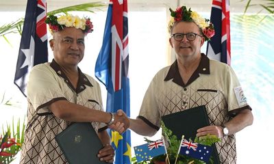 ‘Immoral and unacceptable’: Tuvalu calls on Australia to set urgent deadline to end fossil fuels