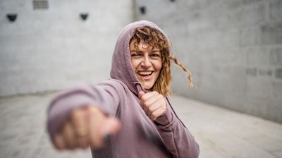 You don't need any equipment to boost your metabolism and release stress—just this 20-minute shadowboxing routine for beginners