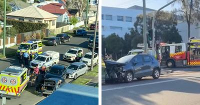 Three teens charged after alleged stolen car slams into police, other vehicles