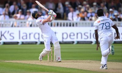 Ollie Pope the batter looks like a square peg after holing out against Sri Lanka