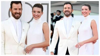 Jennifer Aniston's ex-husband Justin Theroux ENGAGED to Nicole Brydon Bloom; shows off ring at 'Beetlejuice Beetlejuice' premiere at Venice Film Festival