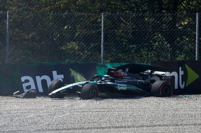 Antonelli crashes on Mercedes FP1 debut at Monza