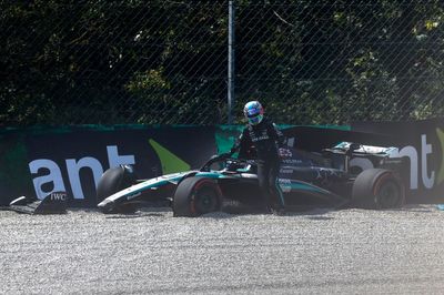 Antonelli crashes early on Mercedes F1 debut in Italian GP FP1