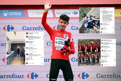 Tweets of the week: Ben O'Connor deletes his account, Geraint Thomas back on his bike, and Elinor Barker has some help with yoga