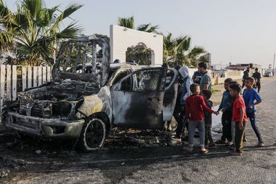 Four killed in Israeli attack on Gaza hospital convoy, aid group says