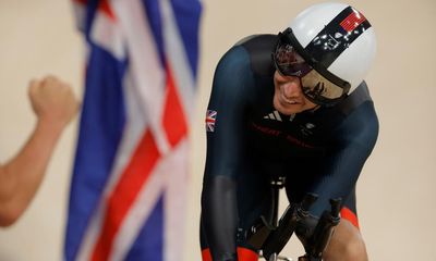 Jaco van Gass shakes off collision with car in Paris to take gold in velodrome