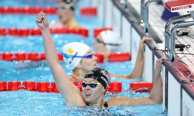 Gia Pergolini retains 100m backstroke title for USA’s first gold of Paralympics