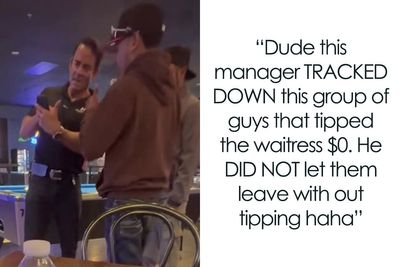 Rude Customers Leave $0 Tip, Get Stopped And Scolded By Manager On Their Way Out