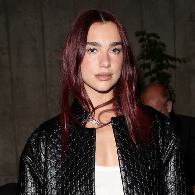 Dua Lipa Wears a Vintage Crochet Cover-Up Over Her Metallic String Bikini