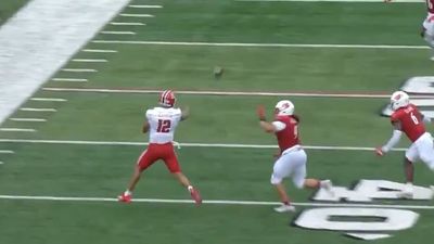 Louisville Player Gets Hit in the Groin With a Football