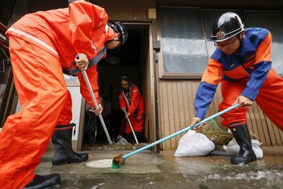 Storm creeps through Japan, bringing heavy rainfall to some spots for days