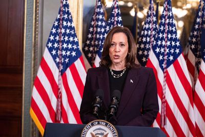 Harris bashes Trump over Arlington ad