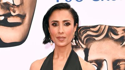 Anita Rani elevates her monochrome look with bold green accessories - it’s a masterclass in subtly adding bright colour