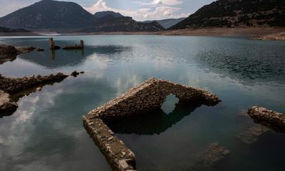 Re-emergence of Greece’s sunken village shows extent of rainfall crisis