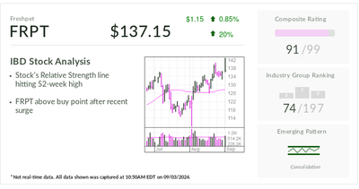 Freshpet, IBD Stock Of The Day, Rallies Above Buy Point (Again) During 60% Run