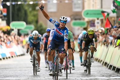 Paul Magnier sprints to victory on stage 1 of the Tour of Britain Men