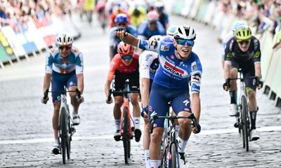 Evenepoel and Alaphilippe set up Tour of Britain stage one win for Magnier