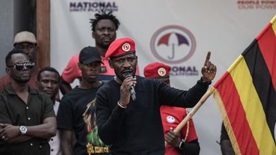 Ugandan opposition figure Bobi Wine shot in the leg after confrontation with police