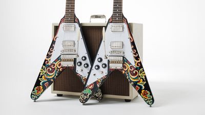 “He is the most innovative guitarist of all time, and his influence is woven into the very fabric of music history”: Epiphone joins forces with the Gibson Custom Shop for the exquisite, psychedelic Jimi Hendrix ‘Love Drops’ Flying V