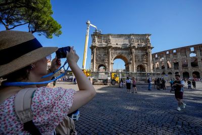 Lightning damages Rome’s famous tourist attraction as freak storm hits