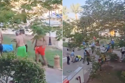 Mass tourist brawl at five-star Egyptian resort over unpaid hotel bills sees staff hospitalised