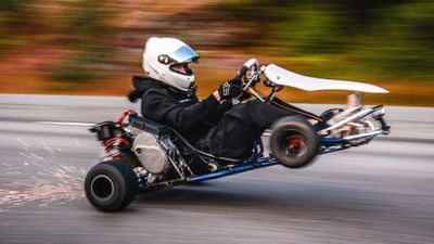 Someone Stuffed a Stark Varg Electric Motor Into A Go Kart, Does Wheelies