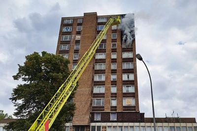 Catford fire: 70 firefighters tackle blaze in high rise on day Grenfell report released