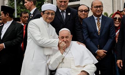 ‘Togetherness in our diversity’: Pope Francis preaches unity at south-east Asia’s largest mosque