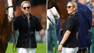 Zara Tindall proves that white jeans and trainer season isn’t over as she takes our favourite combination into September