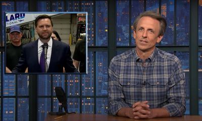 Seth Meyers on JD Vance: ‘He’s done the impossible – he’s made Mike Pence the fun one’