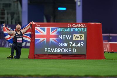 Dan Pembroke smashes world record to retain Paralympic javelin title