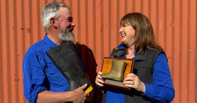 How far could you throw a humble gumboot? Talk about big shoes to fill