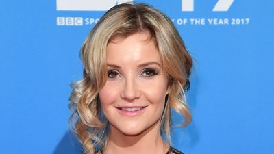 Helen Skelton's ombré pleated skirt and heels are the inspiration we needed to wear neon yellow this autumn