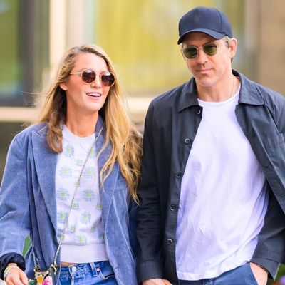 Blake Lively Doubles Up on the Baggy Denim Trend for Fall