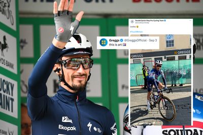 Tweets of the week: Julian Alaphilippe swings by Greggs at the Tour of Britain