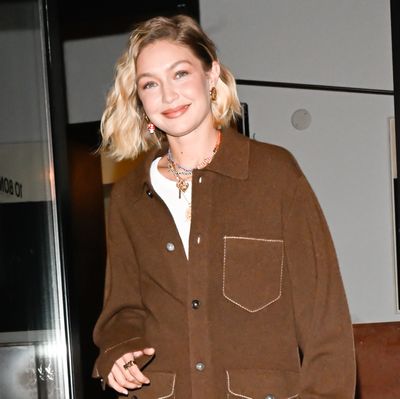 Gigi Hadid Dresses Like a Chocolate Brown Teddy Bear for Dinner in New York