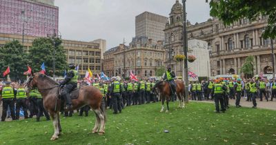 Police confirm man, 40, arrested for hate crime at 'pro-UK' rally