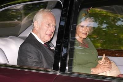 King Charles III Attends Church In Remembrance Of Queen